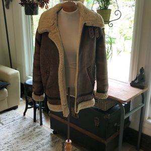 Vintage shearling aviator coat
